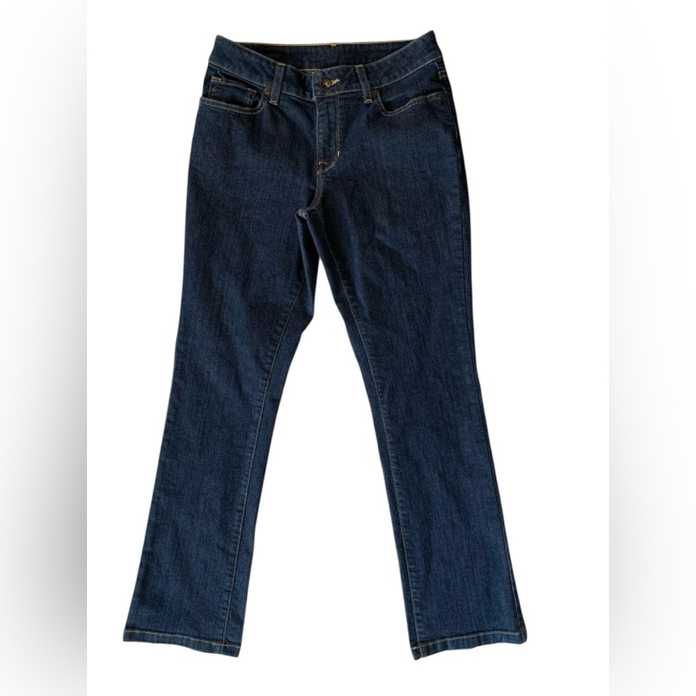 L.L. Bean Dark Blue Favorite Fit Straight Leg Jeans Size 4 Petite